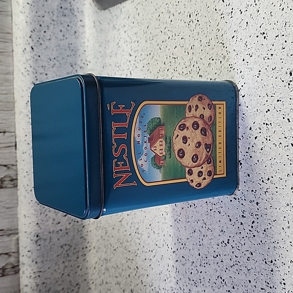 Old Vintage Nestle Toll House Cookies Metal Tin Can Blue - Limited Edition - Picture 2 of 7